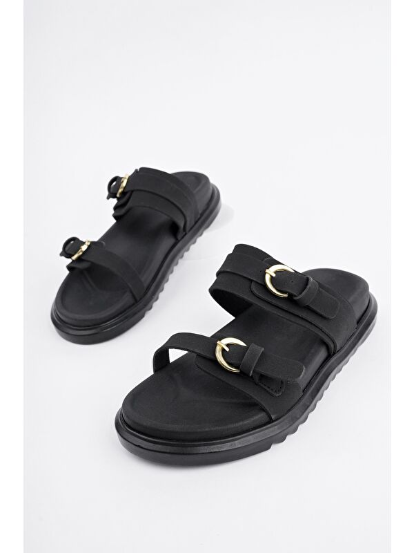 OVELA Çift Bantlı Ayarlanabilir Kemerli Günlük Kadın Terlik - Görsel 4