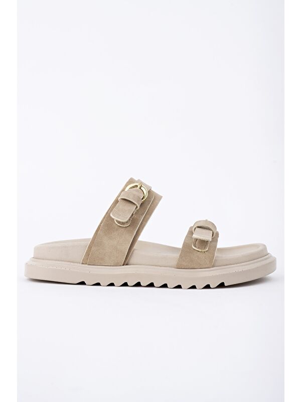 OVELA Çift Bantlı Ayarlanabilir Kemerli Günlük Kadın Terlik - Görsel 4