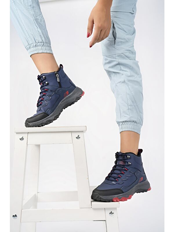 İZLAND Unisex Trekking Outdoor Bağcıklı Yandan Fermuarlı Kışlık Bot - Görsel 6