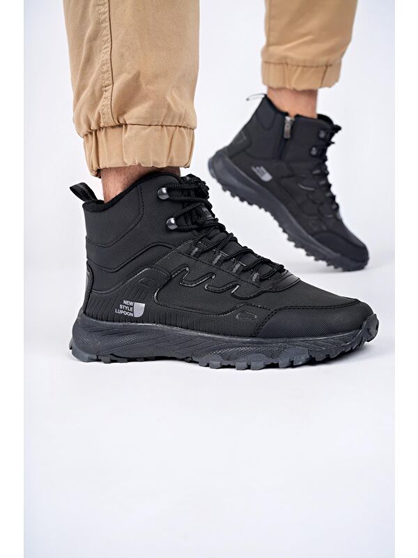 İZLAND Unisex Trekking Outdoor Bağcıklı Yandan Fermuarlı Kışlık Bot - Görsel 6