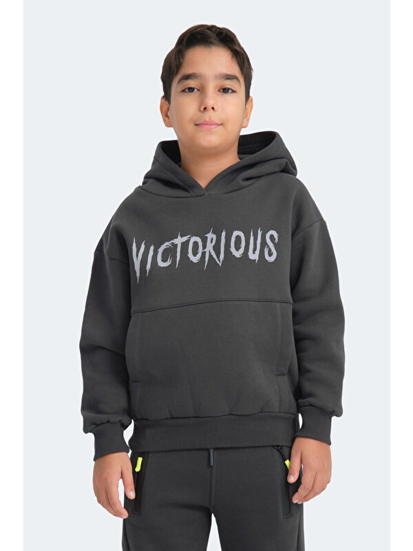SLAZENGER LEXUS Unisex Çocuk Sweatshirt Koyu Gri