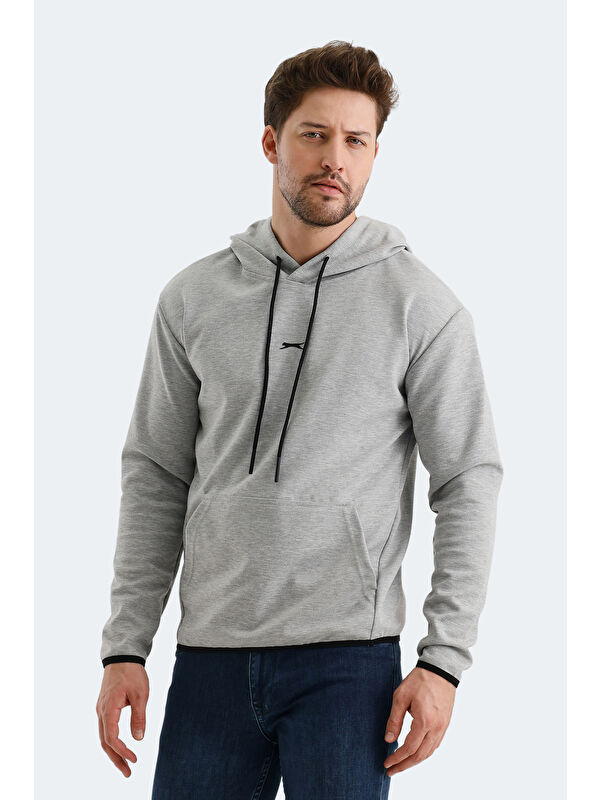 SLAZENGER VADIMIR  Erkek Kapüşonlu Sweatshirt Hoodie Gri