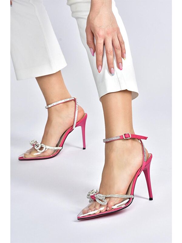 K6540512 Fuşya Kadın Topuklu Ayakkabı - Görsel 6