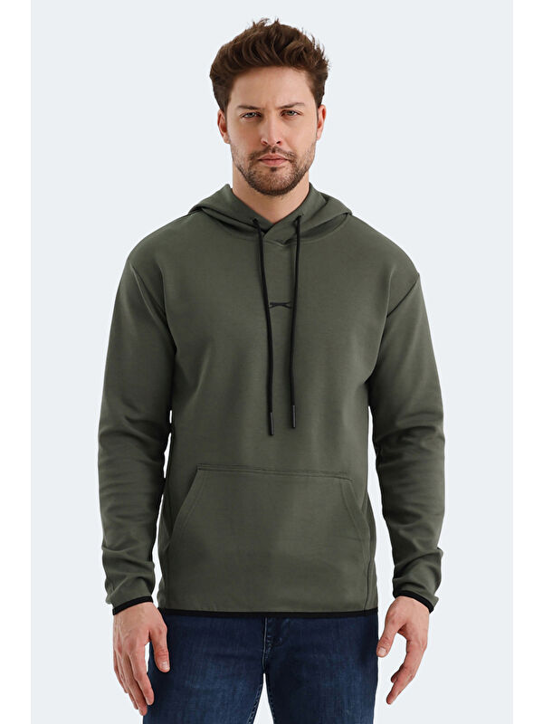 SLAZENGER VADIMIR  Erkek Kapüşonlu Sweatshirt Hoodie Haki