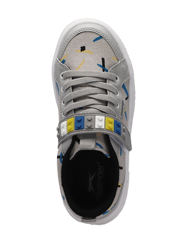 NUMANCIA Erkek Çocuk Cırt Cırtlı Gri / Siyah Günlük Spor Ayakkabısı - Görsel 6