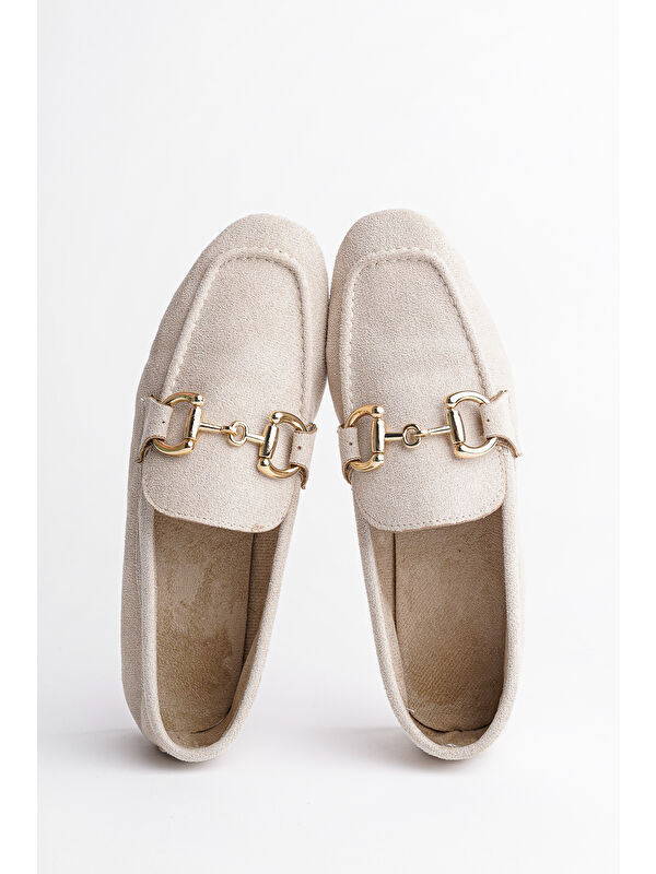 MONA Metal Tokalı Deri Kadın Loafer Günlük Ayakkabı - Görsel 7