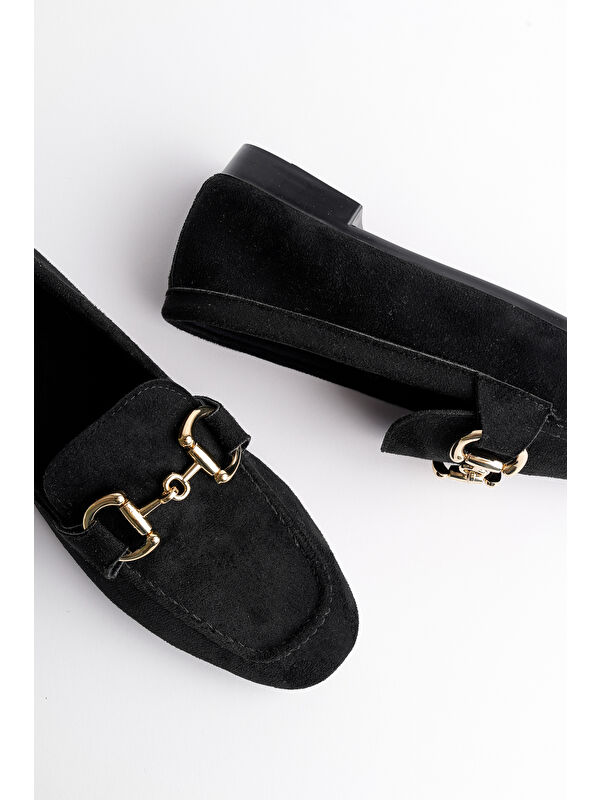 MONA Metal Tokalı Deri Kadın Loafer Günlük Ayakkabı - Görsel 6