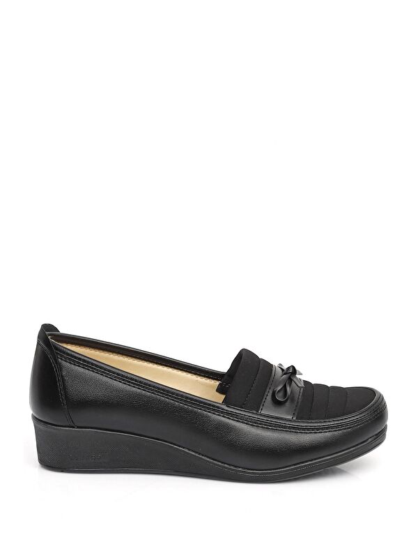 Yuvarlak Burun Dolgu Taban Fiyonklu Kadın Günlük Ayakkabı 42090 - Görsel 6