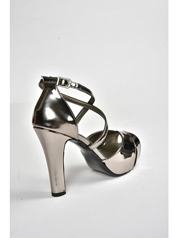 M3480102 Antrasit Kadın Topuklu Ayakkabı - Görsel 4