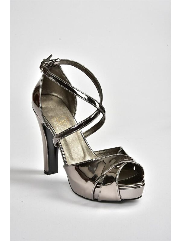 M3480102 Antrasit Kadın Topuklu Ayakkabı - Görsel 6