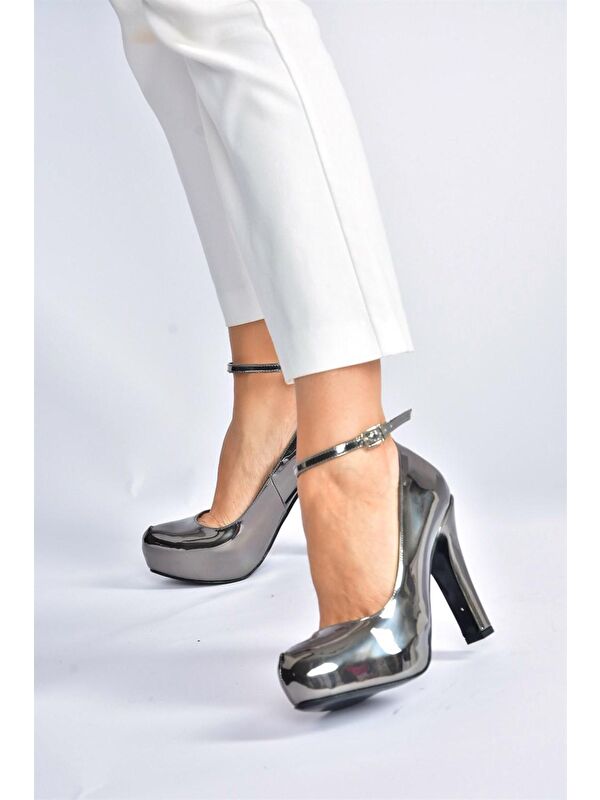 M3480077 Antrasit Kadın Topuklu Ayakkabı - Görsel 3