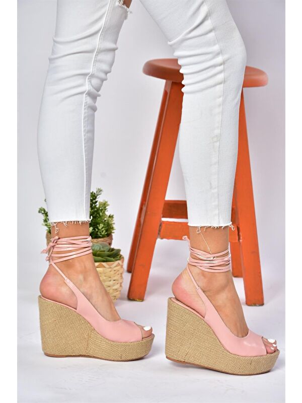 P572180809 Pudra Dolgu Taban Kadın Ayakkabı - Görsel 4