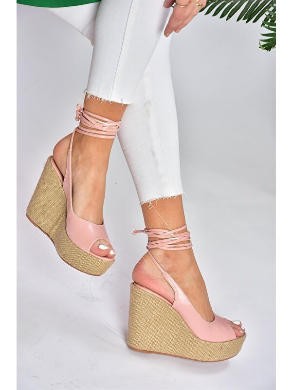 P572180809 Pudra Dolgu Taban Kadın Ayakkabı - Görsel 5