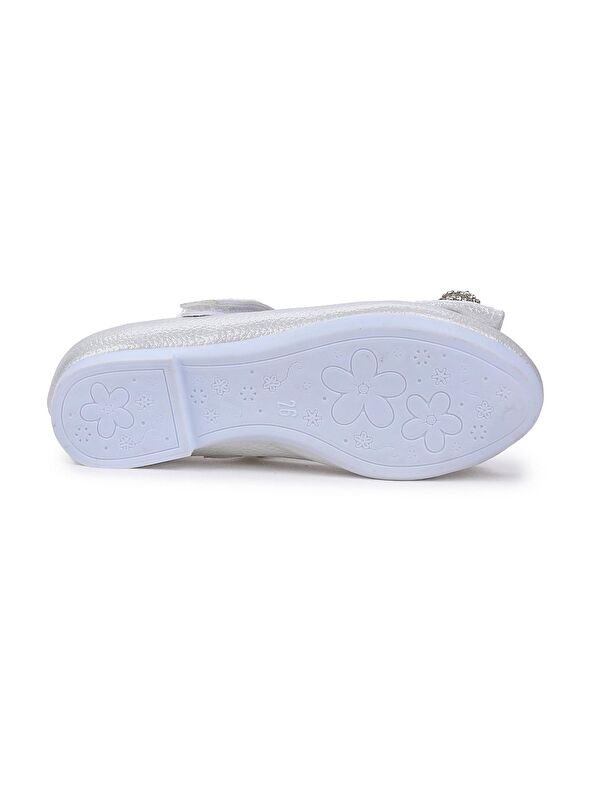 Bowtie Papyon Taşlı Cırtlı Kız Çocuk Babet Ayakkabı - Görsel 5