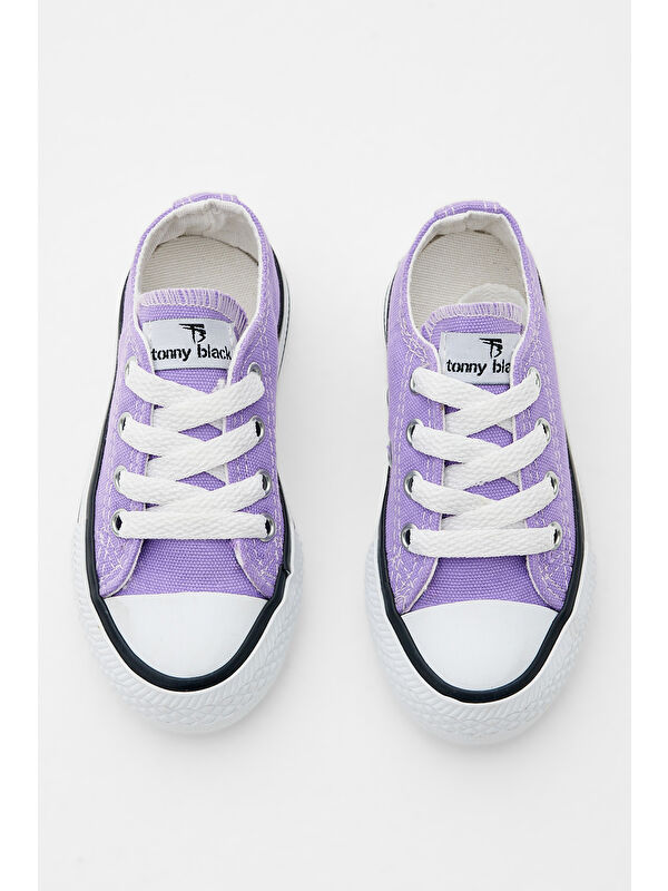 Çocuk Unisex Lila Rahat Kalıp Bağcıklı Spor Ayakkabı - Görsel 4