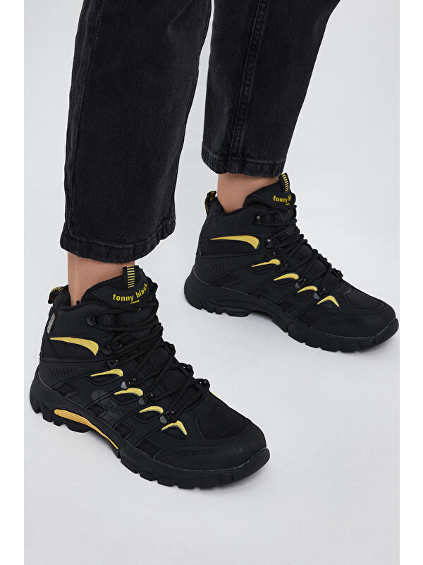 Tonny Black Siyah Tonny Black Rahat Kalip Unisex İtici Özellikli Bağcıklı Bot