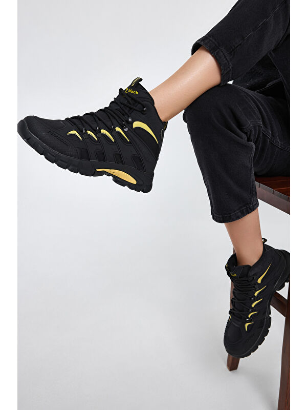 Tonny Black Siyah Tonny Black Rahat Kalip Unisex İtici Özellikli Bağcıklı Bot