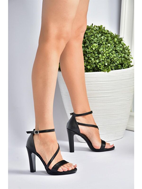 Siyah Kalın Topuklu Kadın Ayakkabı M348072209 - Görsel 2