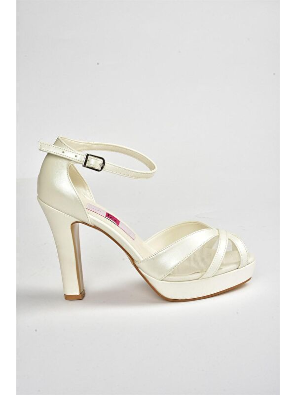 Sedef Platform Topuklu Kadın Abiye Ayakkabı M348202009 - Görsel 6