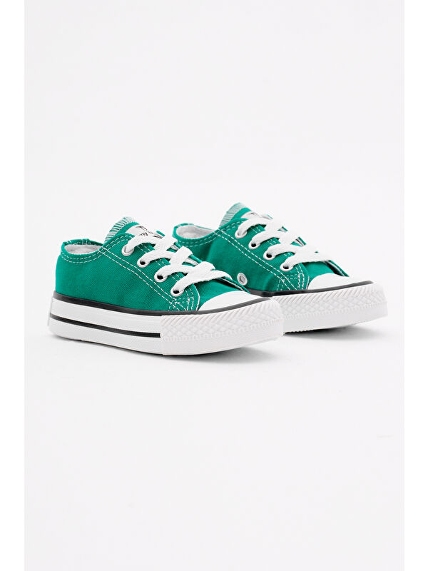 Çocuk Unisex Yeşil Rahat Kalıp Bağcıklı Spor Ayakkabı - Görsel 5