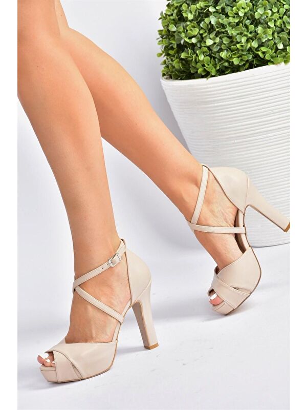 Ten Platform Kalın Topuklu Kadın Abiye Ayakkabı M348010209 - Görsel 5