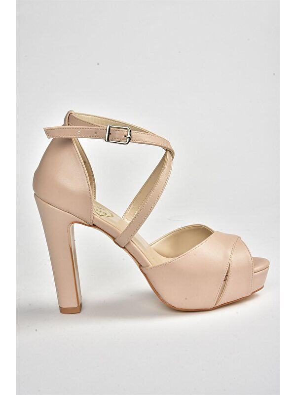 Ten Platform Kalın Topuklu Kadın Abiye Ayakkabı M348010209 - Görsel 6