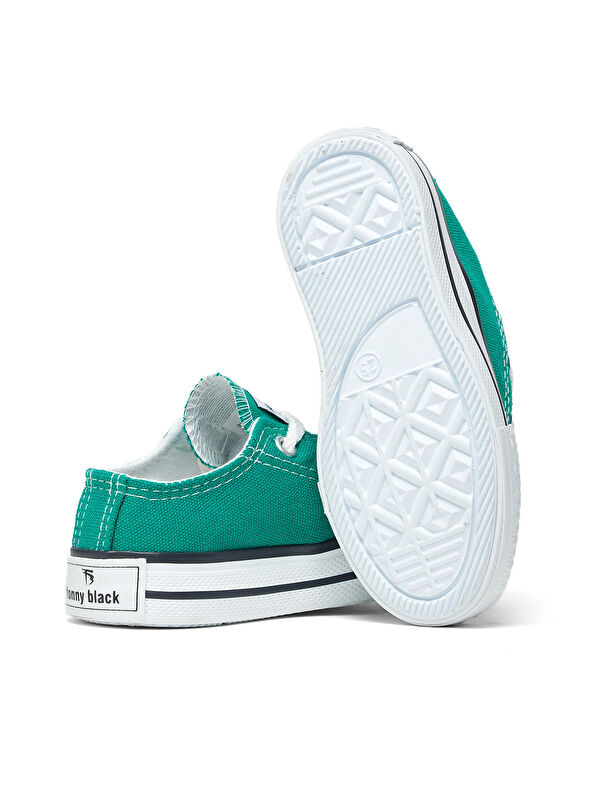 Çocuk Unisex Yeşil Rahat Kalıp Bağcıklı Sneaker - Görsel 4