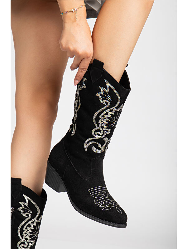 Kovboy Soğuk Geçirmez Kışlık Kadın Çizme - Görsel 3