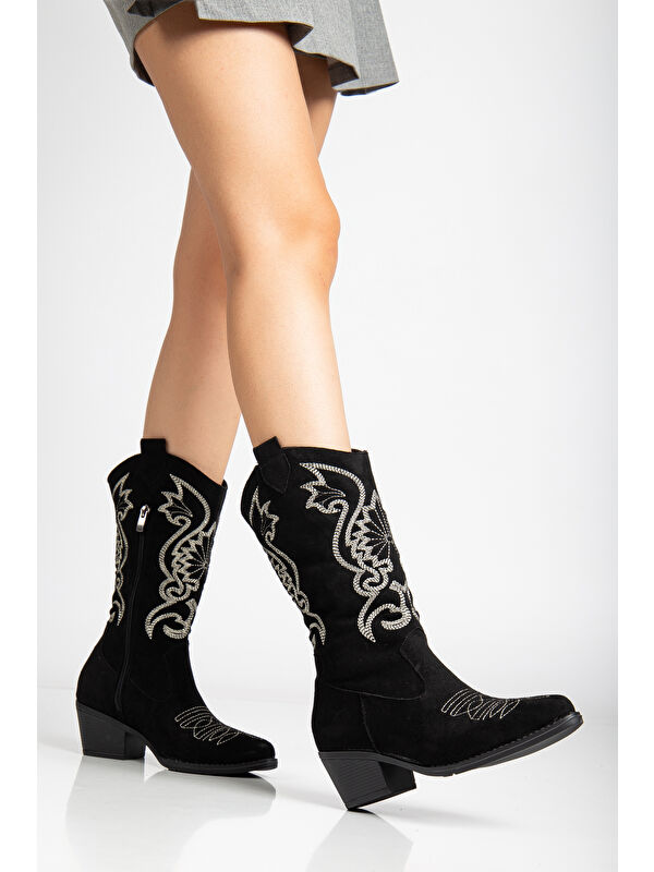 Kovboy Soğuk Geçirmez Kışlık Kadın Çizme - Görsel 5