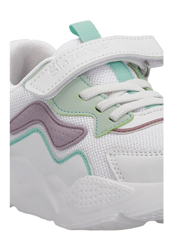 PESO I Kız Çocuk Cırt Cırtlı Beyaz / Lila Sneaker - Görsel 5