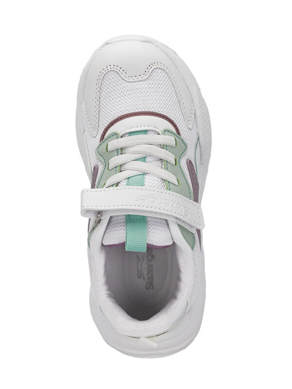PESO I Kız Çocuk Cırt Cırtlı Beyaz / Lila Sneaker - Görsel 6
