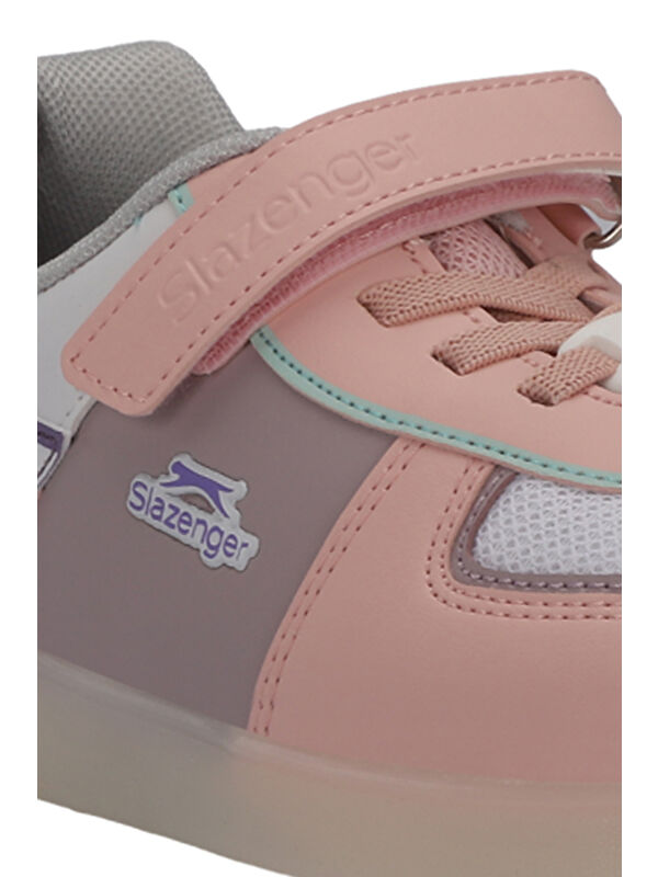 PERLE Kız Çocuk Cırt Cırtlı Beyaz / Pembe Sneaker - Görsel 5