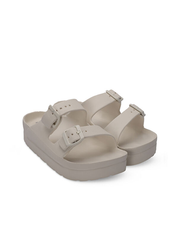 JAYNE Kadın Kırık Beyaz Terlik - Görsel 3