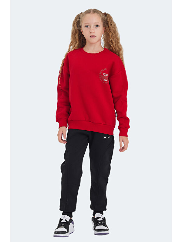 SLAZENGER LONE Kız Çocuk Kırmızı Sweatshirt