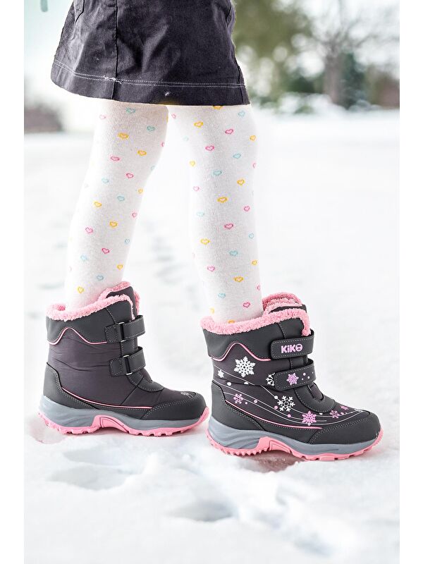 Kartanesi Cırtlı Kız Çocuk Kar Bot Soğuk Suya Dayanıklı - Görsel 3