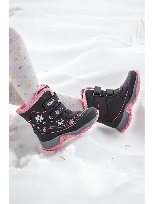 Kartanesi Cırtlı Kız Çocuk Kar Bot Soğuk Suya Dayanıklı - Görsel 4