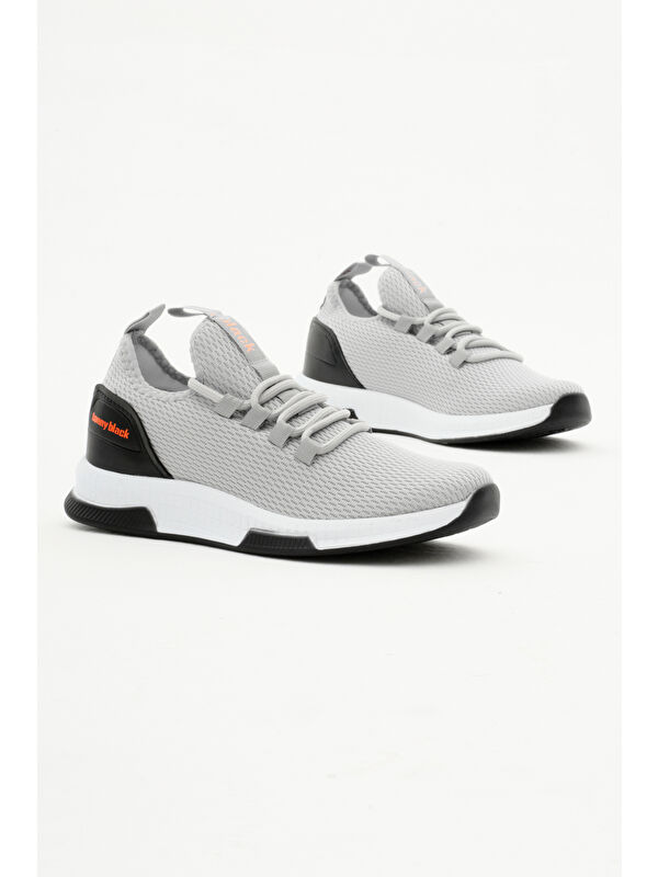 Unisex Füme Nefes Alabilen Kumaş Poli Taban Bağcıklı Spor Ayakkabı - Görsel 4