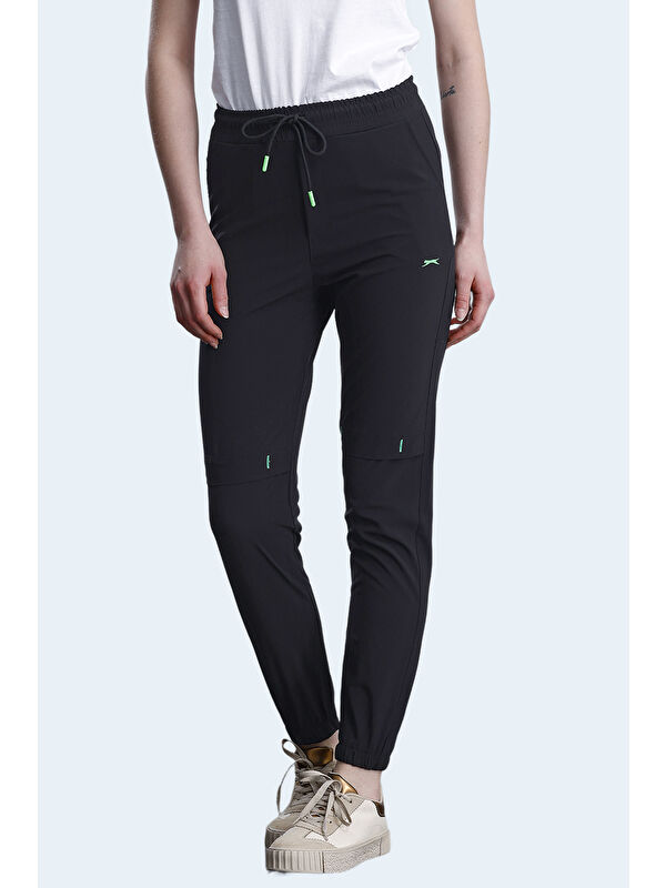SLAZENGER NADIYA Kadın Cepli slim fit Siyah Eşofman Altı