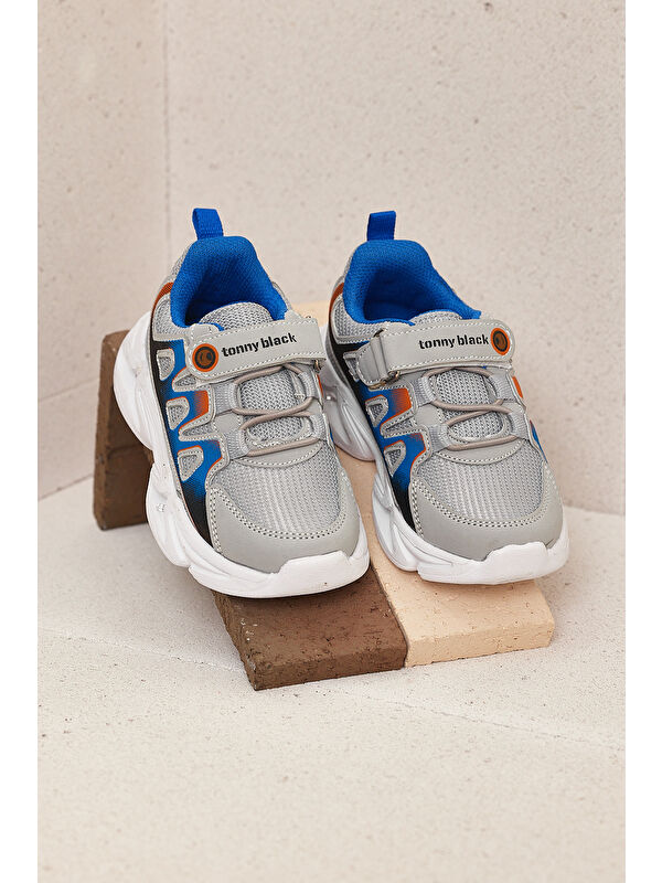 Çocuk Unisex Buz Sax Rahat Kalıp Işıklı Cırtlı Ayakkabı - Görsel 4