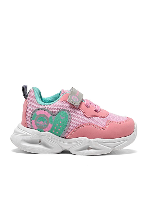 Çocuk Unisex Şeker Su Yeşili Işıklı Cırtlı Ayakkabı - Görsel 3