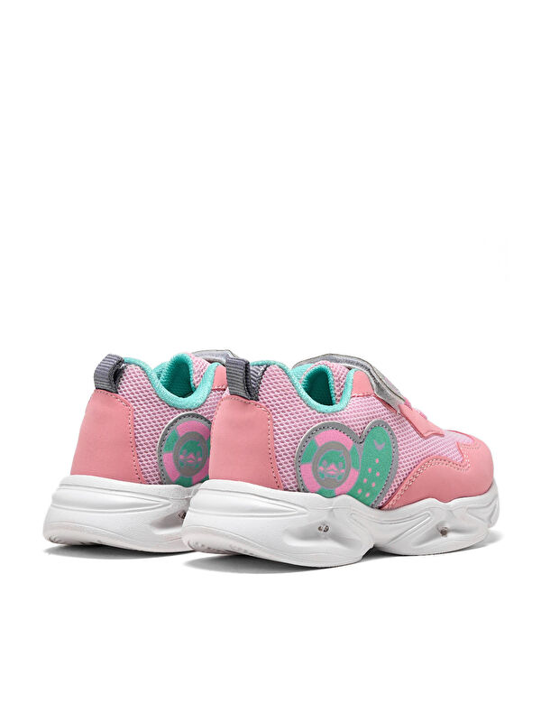 Çocuk Unisex Şeker Su Yeşili Işıklı Cırtlı Ayakkabı - Görsel 4