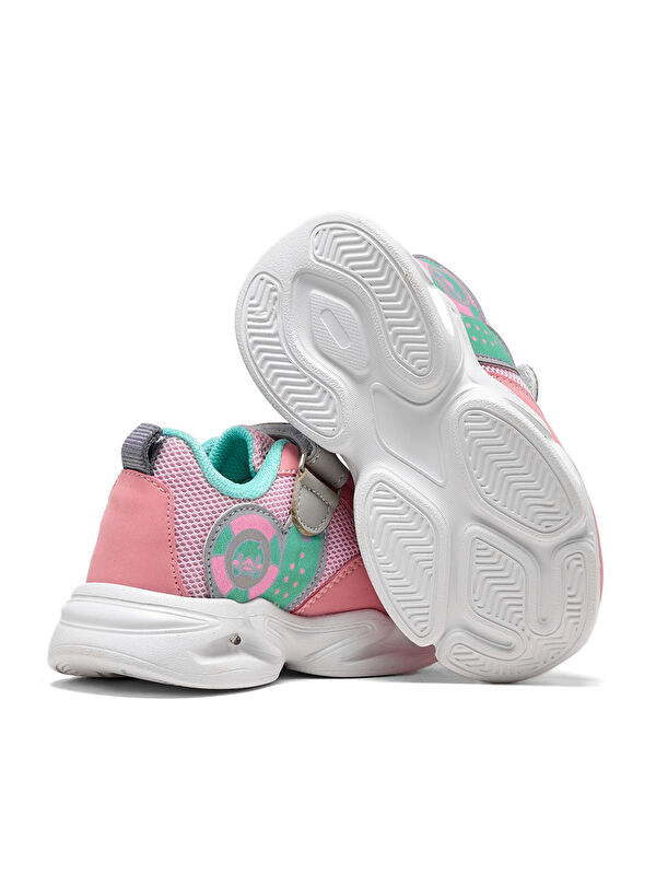 Çocuk Unisex Şeker Su Yeşili Işıklı Cırtlı Ayakkabı - Görsel 5