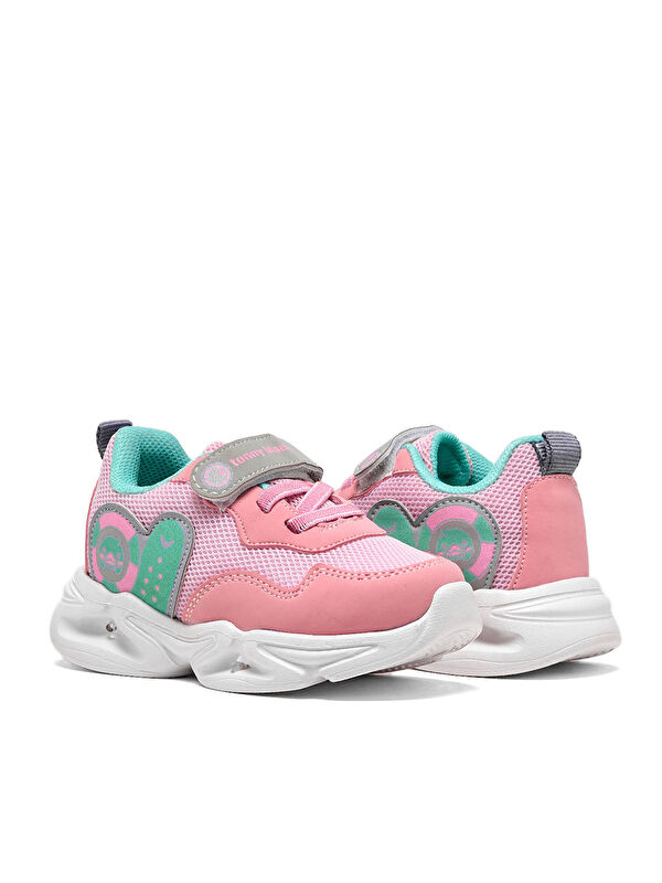 Çocuk Unisex Şeker Su Yeşili Işıklı Cırtlı Ayakkabı - Görsel 6