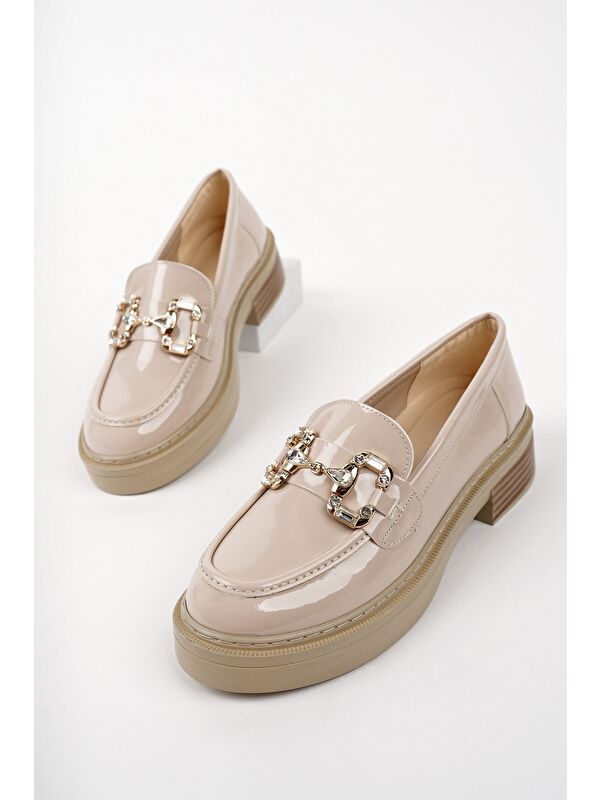 CARMENTA Kadın Loafer Kalın Taban Tokalı Günlük Casual Makosen Ayakkabı - Görsel 2