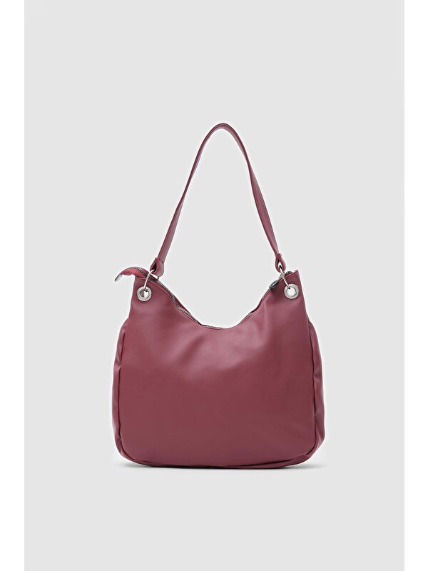 Shulebags Valerie Oval Omuz Çantası Bordo