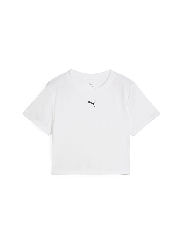 Puma Tad Essentials Baby Kadın Beyaz Yuvarlak Yaka Tişört