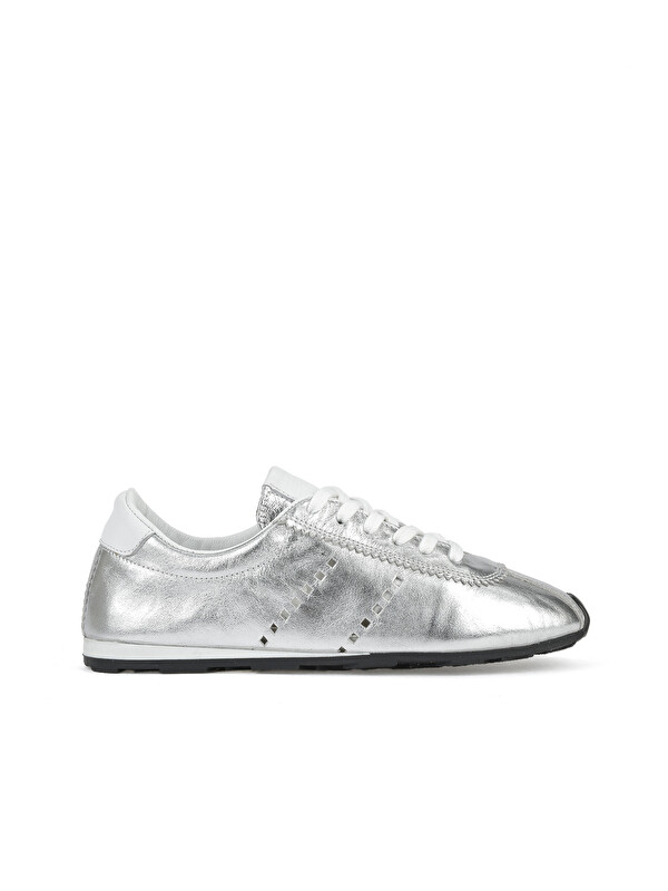 Ziya Ayakkabı Kadın Hakiki Deri Sneaker 1511035Z6300 Gümüş