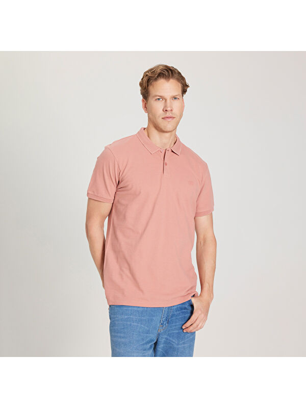 Wrangler Erkek Pembe Polo Spor Tişört