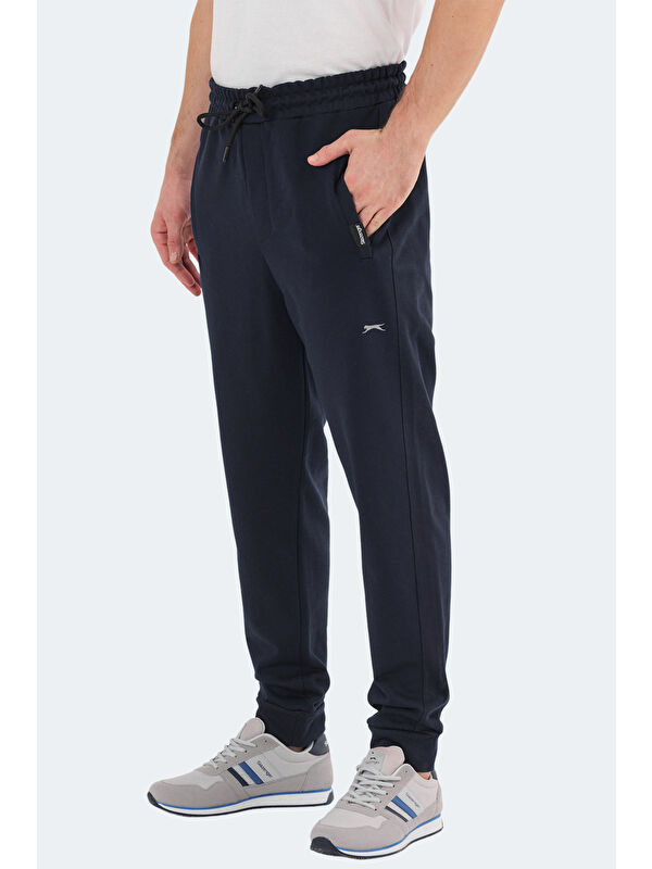 SLAZENGER NAVDEEP  Erkek %100 Pamuk Jogger Eşofman Altı Lacivert
