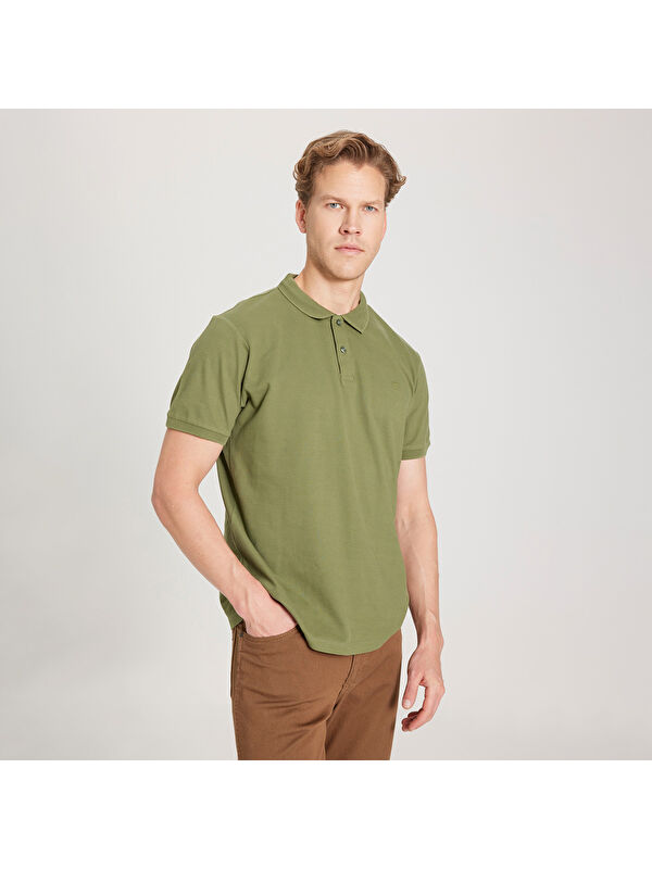 Wrangler Erkek Yeşil Polo Spor Tişört